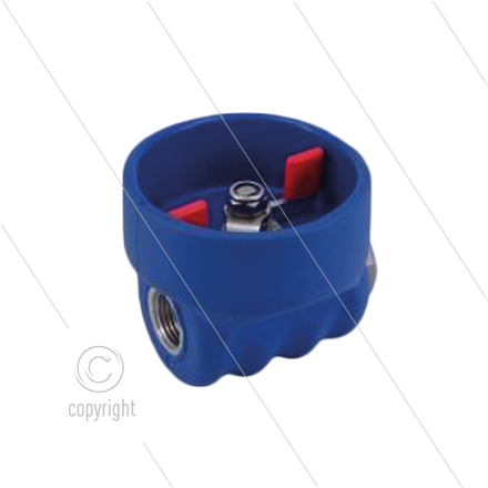 Kugelhahn 1/2" - mit Schutz - Edelstahl 304 - 60 Bar - max 95°C - 2 x 1/2" IG - Bedienung