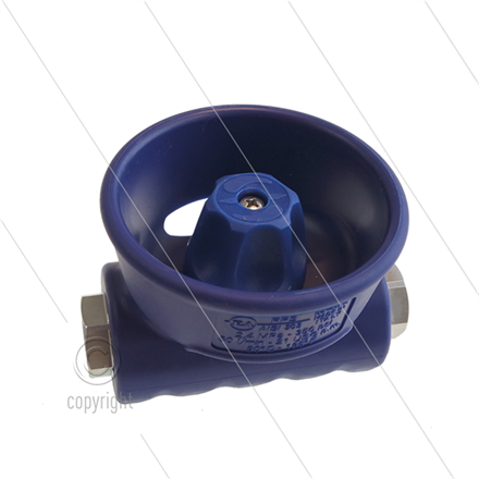 Kugelhahn 1/2" - RPS - mit Schutz - Edelstahl 303 - 24 Bar - 80 l/min - max 90°C - 2 x 1/2