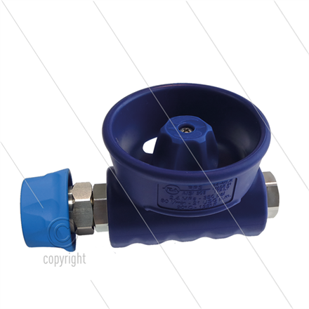 Kugelhahn 1/2" - RPS - mit Schutz - Edelstahl 303 - 24 Bar - max 90°C - 1/2" IG x ST3100