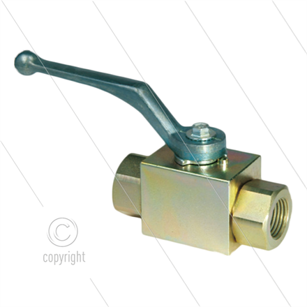 Kugelhahn 1/4" - Stahl verzinkt - 500 Bar - 2 x 1/4" IG