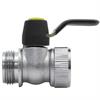 Kugelhahn 3/4"IG : 3/4"AG Messing vernickelt  max. 8 bar max. 50°C