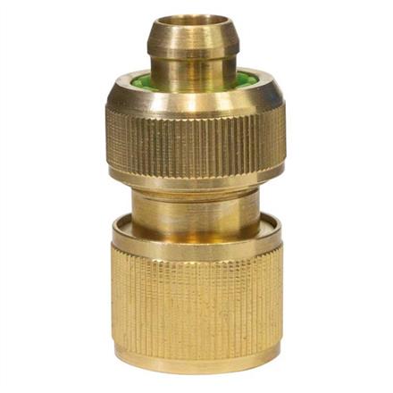 Kupplung 1/2" Schlauch Messing mit Stopp