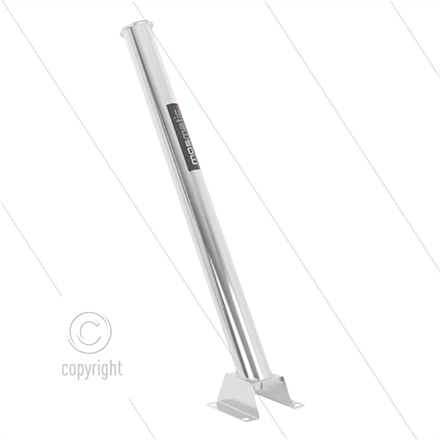 Lanzenhalter - VA - mit erhöhter Bodenmontage - mit Ø28mm le