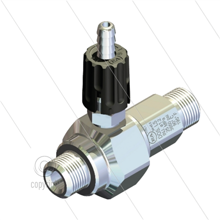 LS12 - Schauminjektor - Edelstahl - Ø1.4mm (055) - 250 Bar - 18 l/min - max 90°C - 2x 3/8"