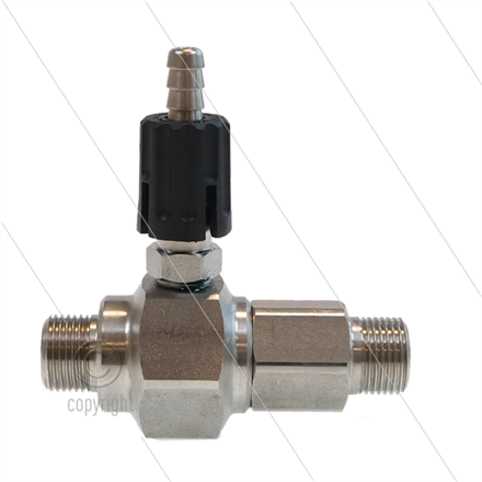 LS12 - Schauminjektor - Edelstahl - Ø2.1mm (120) - 250 Bar - 35 l/min - max 90°C - 2x 3/8"