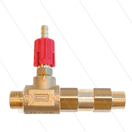 LS12 - Schauminjektor - Messing - Ø1.4mm (055) - 220 Bar - 18 l/min - max 90°C - 2x 3/8" A