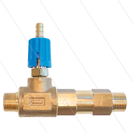 LS12 - Schauminjektor - Messing - Ø1.8mm (090) - 220 Bar - 28 l/min - max 90°C - 2x 3/8" A