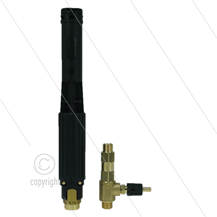 LS12 - Schaumlanze - schwarz (Düse 1,8mm) + LS12 injektor (Düse 1,2mm - 040) - 60 bis 200