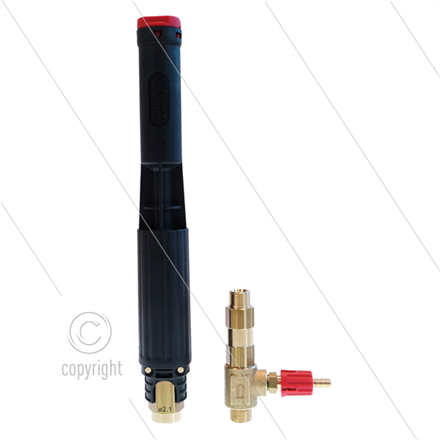 LS12 - Schaumlanze - schwarz (Düse 2,1mm) + injektor (Düse 1,4mm - 055) - 60 bis 200 Bar -