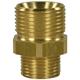 M21x1,5 AG : 1/4"AG Gegennippel Messing Länge: 32 mm