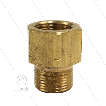 M21x1,5 - Gegennippel - Messing - 250 Bar - Ø14mm - 1/2" IG