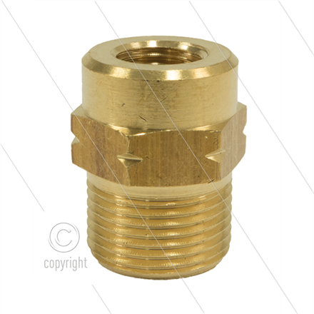 M21x1,5 - Gegennippel - Messing - 250 Bar - Ø14mm - 1/4" IG