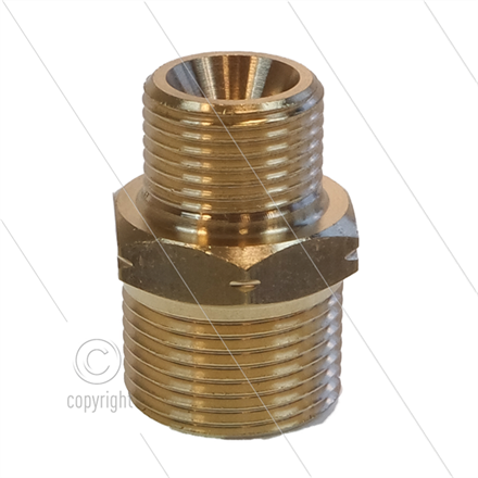 M21x1,5 - Gegennippel - Messing - 250 Bar - Ø14mm - max 160°C - 3/8" AG
