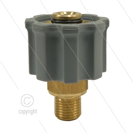 M21x1,5 - Handverschraubung - Messing - 250 Bar - Ø14mm - max 160°C - 1/4" AG