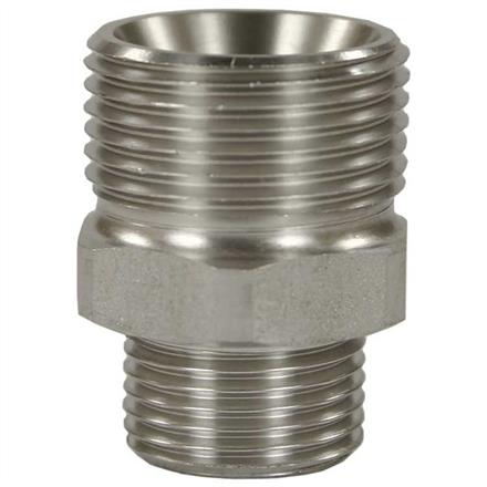 M22x1,5 : 3/8"AG Gegennippel Edelstahl Länge: 29 mm
