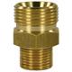 M22x1,5 AG : 1/2"AG Gegennippel Messing Länge: 29 mm
