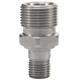 M22x1,5 AG : 1/4"AG Gegennippel Edelstahl lang Länge: 42 mm