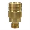 M22x1,5 AG : 1/4"AG Gegennippel Messing lang  Länge: 39 mm