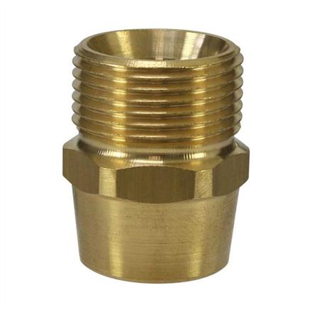 M22x1,5 AG : 1/4"IG Gegennippel Messing Länge: 29 mm