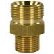 M22x1,5 AG-14,88 : 1/4"AG US Gegennippel Messing Länge: 29 mm