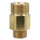 M22x1,5 AG : 3/8"AG Gegennippel Messing lang Länge: 40 mm