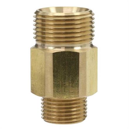 M22x1,5 AG : 3/8"AG Gegennippel Messing lang Länge: 40 mm