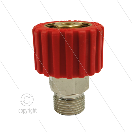M22x1,5 - DKS - Handverschraubung Rot - 3/8" AG - einfach gelagert - 250 Bar - NW6