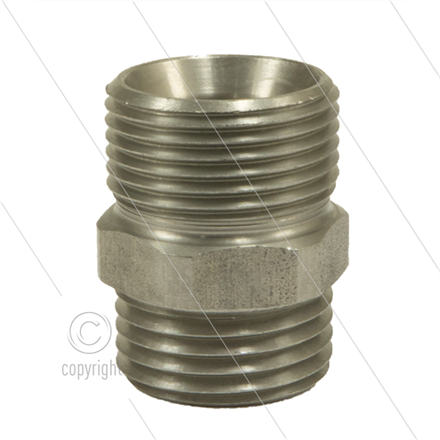 M22x1,5 - Gegennippel - Edelstahl - 500 Bar - 1/2" AG