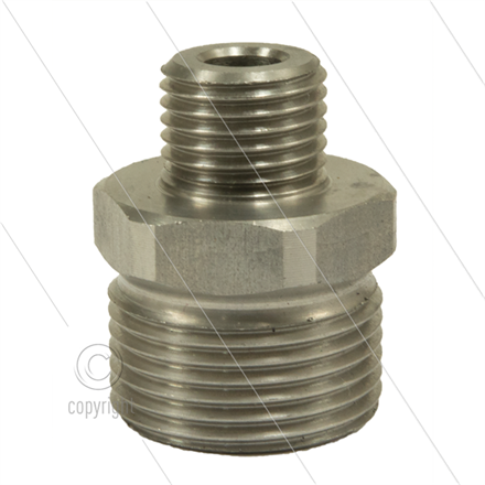 M22x1,5 - Gegennippel - Edelstahl - 500 Bar - 1/4" AG