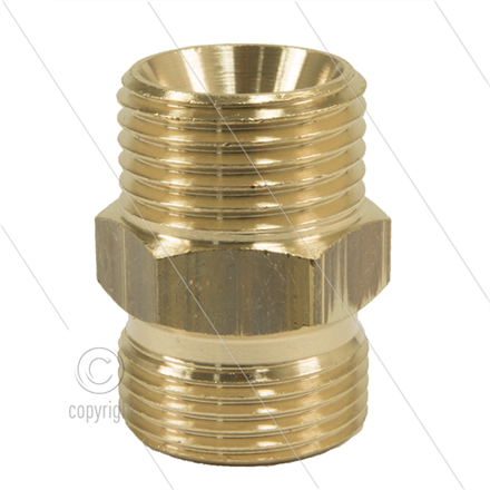 M22x1,5 - Gegennippel - Messing - 250 Bar - Ø14mm - max 150°C - 1/2" AG