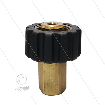 M22x1,5 - Handverschraubung - 1/8" IG - Messing - 250 Bar - Ø14mm - max 150°C
