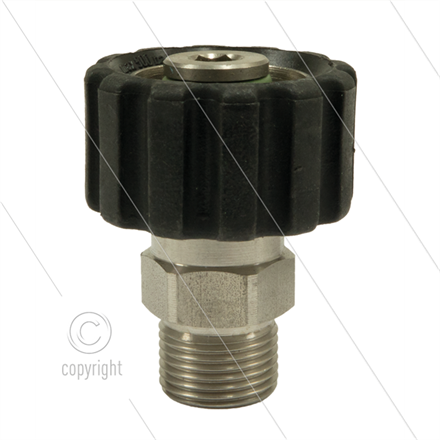 M22x1,5 - Handverschraubung - Edelstahl - 500 Bar - Ø14mm - max 150°C - 3/8" AG
