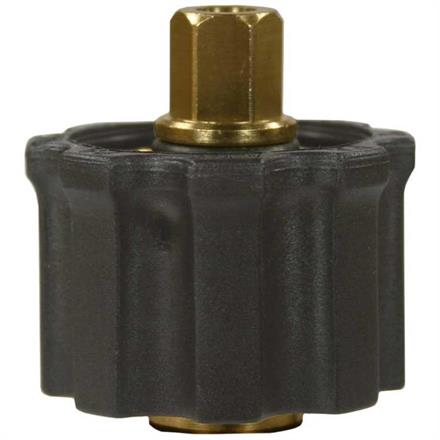 M22x1,5 IG : 1/4"IG Handverschr. Messing 6-kant Länge: 41 mm