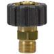 M22x1,5 IG : 3/8"AG Handverschraubung Messing Handrad Schwarz