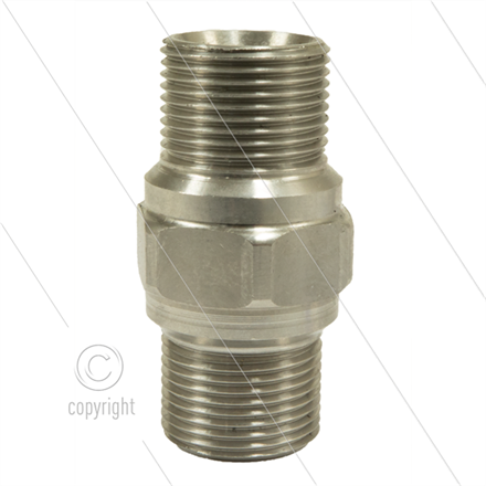 M22x1.5 - Schlauchverbinder - Edelstahl - 500 Bar - Ø14mm - max 150°C - L=54mm