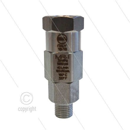 MR-I - Drehgelenk - Edelstahl - 350 Bar - 40 l/min - max 90°C - 30 U/min - 1/4" IG x 1/4"
