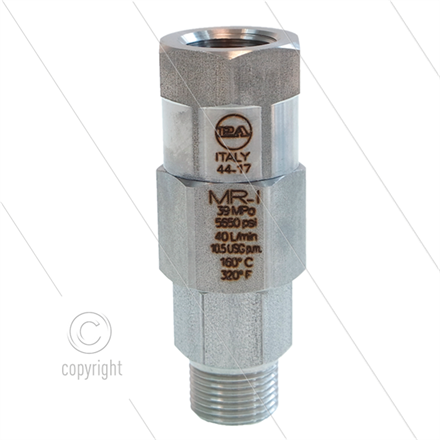 MR-I - Drehgelenk - Edelstahl - 350 Bar - 40 l/min - max 90°C - 30 U/min - 3/8" IG x 3/8"