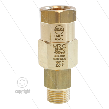 MR-O - Drehgelenk - Messing - 250 Bar - 40 l/min - 3/8" IG x