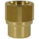 Muffe reduziert 1/4"IG : 3/8"IG Messing 400 bar SW: 22 mm, Länge: 28 mm, Max. 150 °C