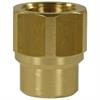Muffe reduziert 1/4"IG : 3/8"IG Messing 400 bar SW: 22 mm, Länge: 28 mm, Max. 150 °C