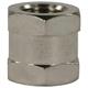 Muffe reduziert 3/8"IG : 1/2"IG Messing vernickelt