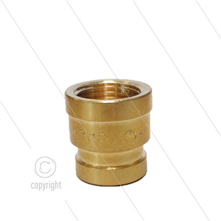 Muffe reduziert - Messing - 1/2" IG x 3/8" IG