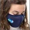 Mund-Nasen-Maske blau (Stoff)