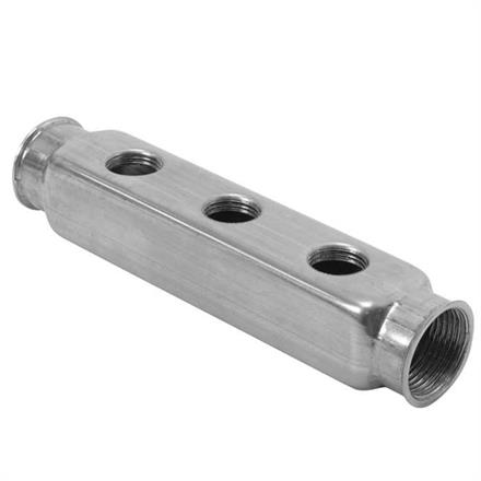 Neuheit Verteilerleiste 2xG 1" - 6xG 1/2", Edelstahl Outlets double-sided