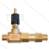 Niederdruckinjektor - Messing - Einstellbar - Ø1,55mm - 1,5 bis 12 Bar - 2 x 3/8" AG