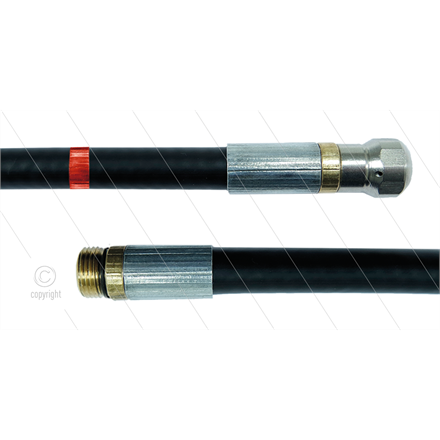 NW5 Rohrreinigungsschlauch - 25m - 200 Bar - mit Düse mit fr