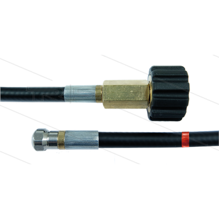 NW5 Rohrreinigungsschlauch -50m - 200 Bar - mit Düse mit frontbohrung - max 60°C - M22x1,5