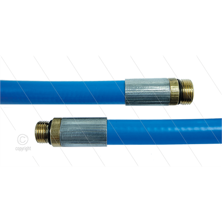 NW5 Rohrreinigungsschlauch - blau - 20m - 250 Bar - ohne Düse - max 60°C