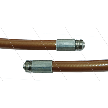 NW5 Rohrreinigungsschlauch - bronze - 10m - 250 Bar - ohne Düse - max 90°C - 2x 1/8" AG