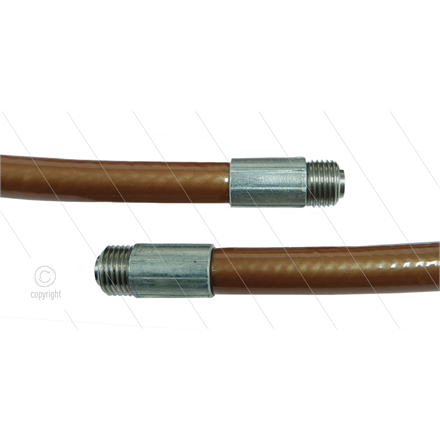 NW5 Rohrreinigungsschlauch - bronze - 20m - 250 Bar - ohne Düse - max 90°C - 2x 1/8" AG